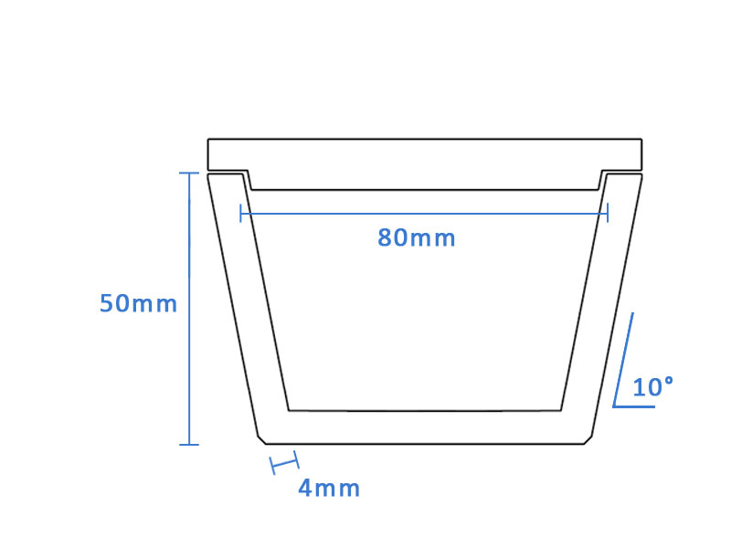 boron nitride crucible BN-TCR8050